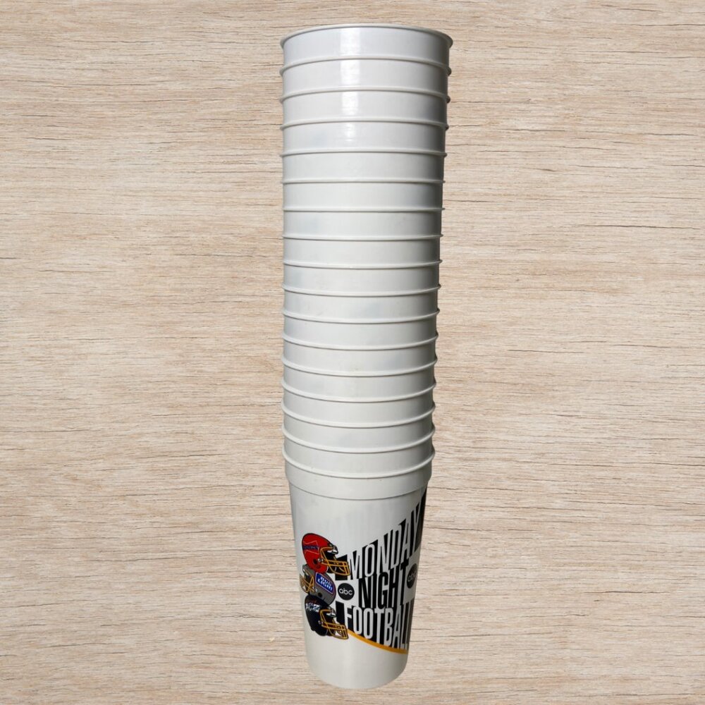 VTG 90s Monday Night Football ABC Budweiser Beer Plastic Cups Lot of 17